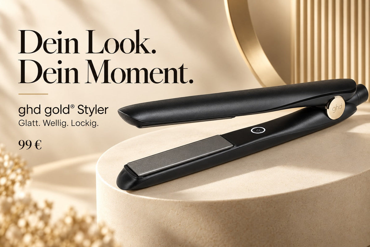 ghd gold® Styler – Glätteisen für glatte Haare, Wellen & Locken, Schwarz