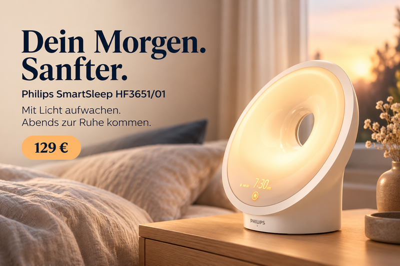 Philips SmartSleep HF3651/01 – Lichtwecker mit Sonnenaufgang & RelaxBreathe