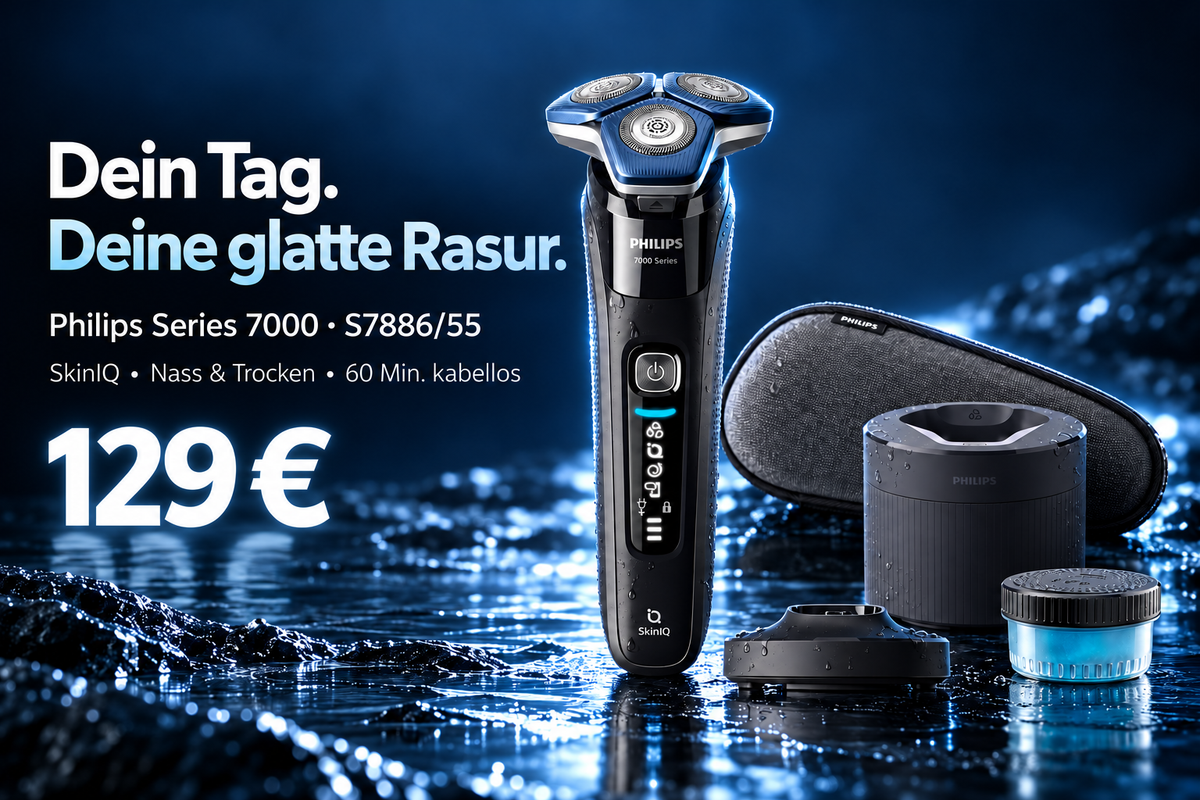 Philips Series 7000 S7886/55 – Nass- & Trockenrasierer mit SkinIQ
