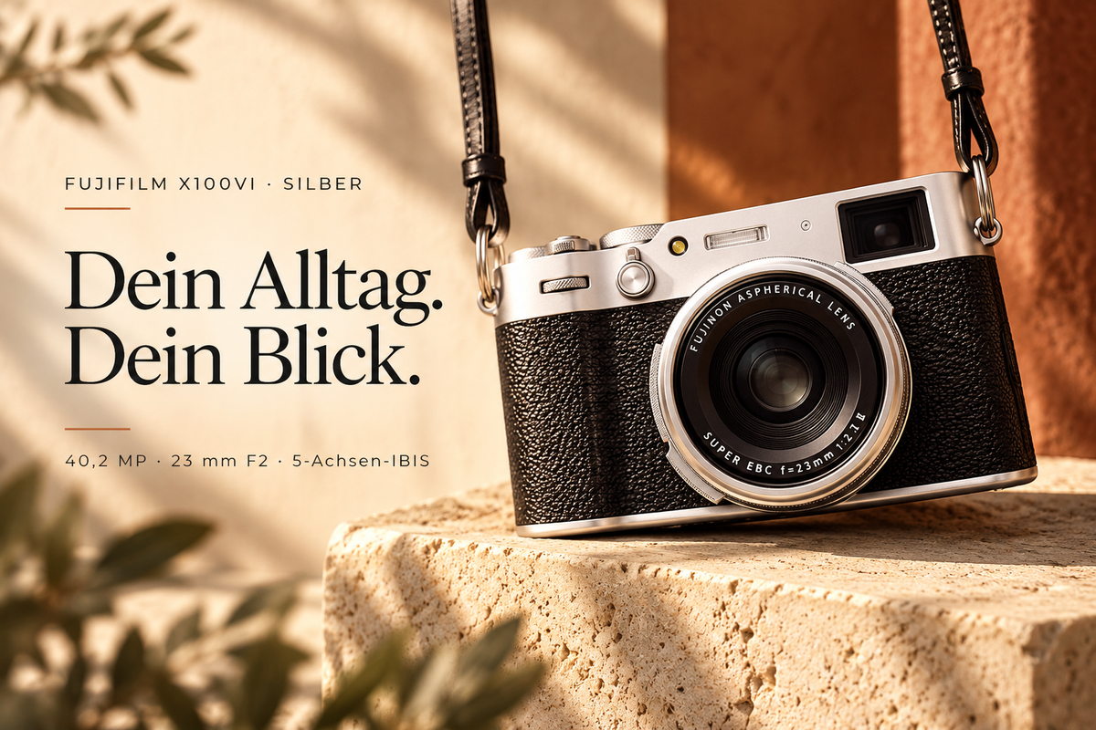 FUJIFILM X100VI Silber – 40,2 MP Premium-Kompaktkamera