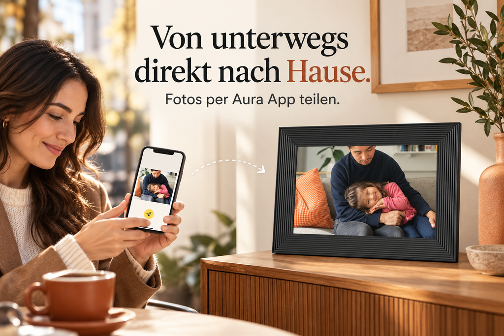 Aura Carver – 10,1″ WLAN-Bilderrahmen für gemeinsame Erinnerungen