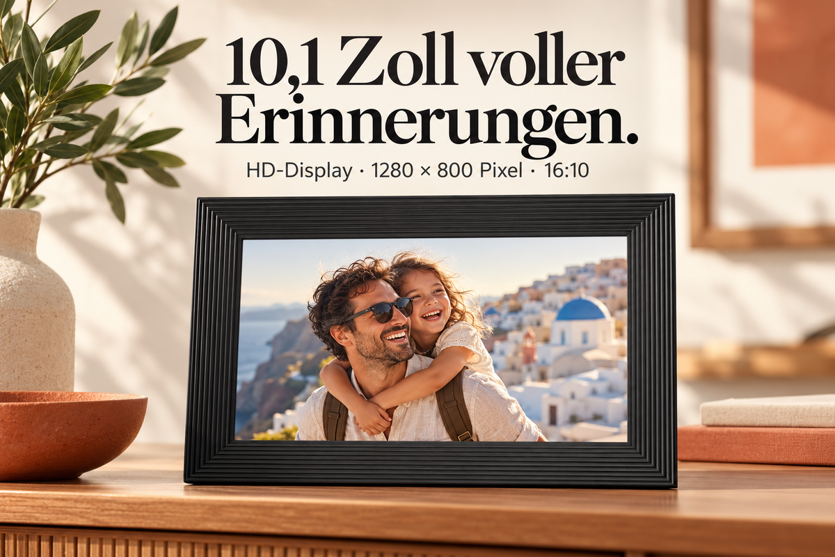 Aura Carver – 10,1″ WLAN-Bilderrahmen für gemeinsame Erinnerungen