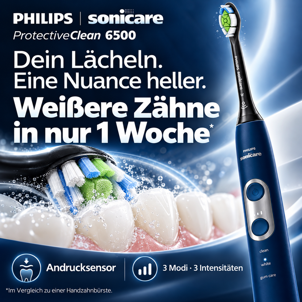 Philips Sonicare ProtectiveClean 6500 – Intelligente elektrische Zahnbürste