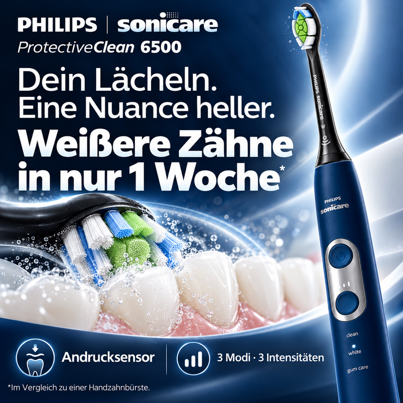 Philips Sonicare ProtectiveClean 6500 – Intelligente elektrische Zahnbürste