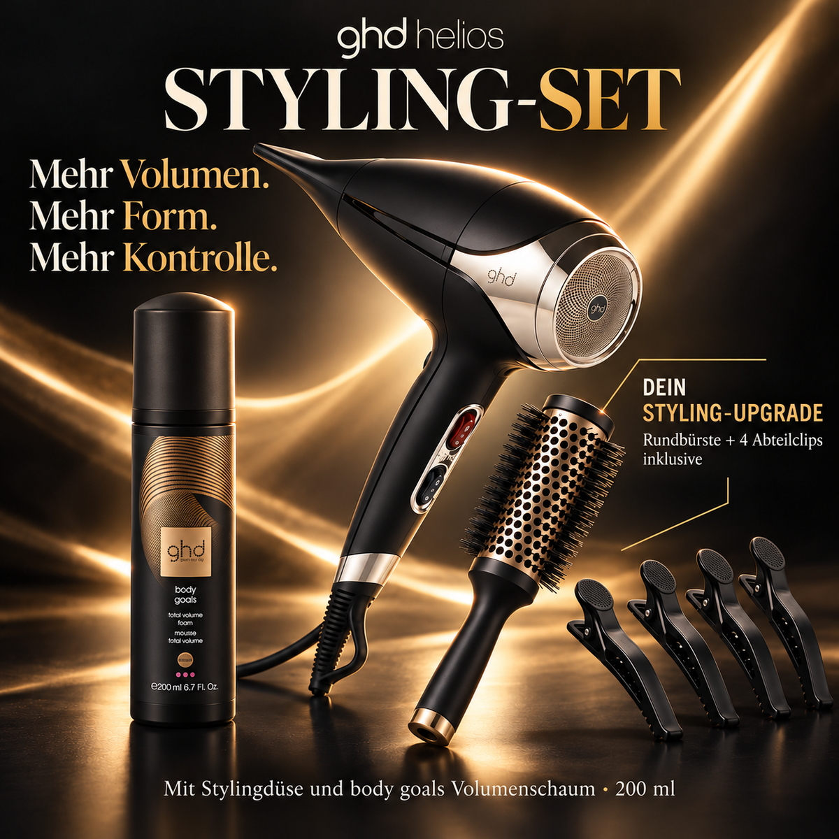 ghd helios Föhn: Schneller Haartrockner, leise & leicht, Blowout Styling