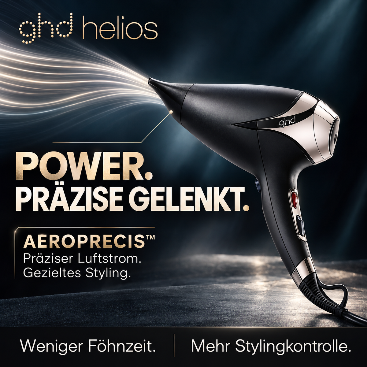 ghd helios Föhn: Schneller Haartrockner, leise & leicht, Blowout Styling