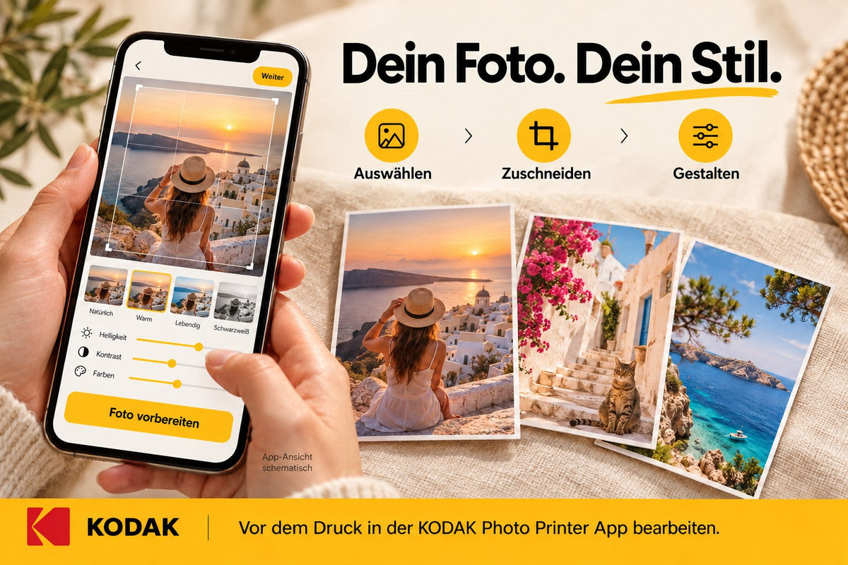 KODAK Dock Plus – 10 × 15 cm Fotodrucker mit Bluetooth & 50 Blatt