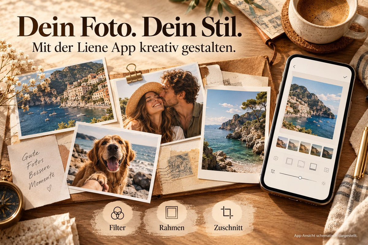 Liene Amber M100 – WLAN-Fotodrucker mit 100 Blatt Fotopapier & 3 Farbbandkassetten
