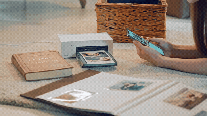 Liene Amber M100 – WLAN-Fotodrucker mit 100 Blatt Fotopapier & 3 Farbbandkassetten